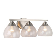 Golden 1094-BA3 PW-HCG - Golden Lighting Ariella 3-light Vanity in Pewter